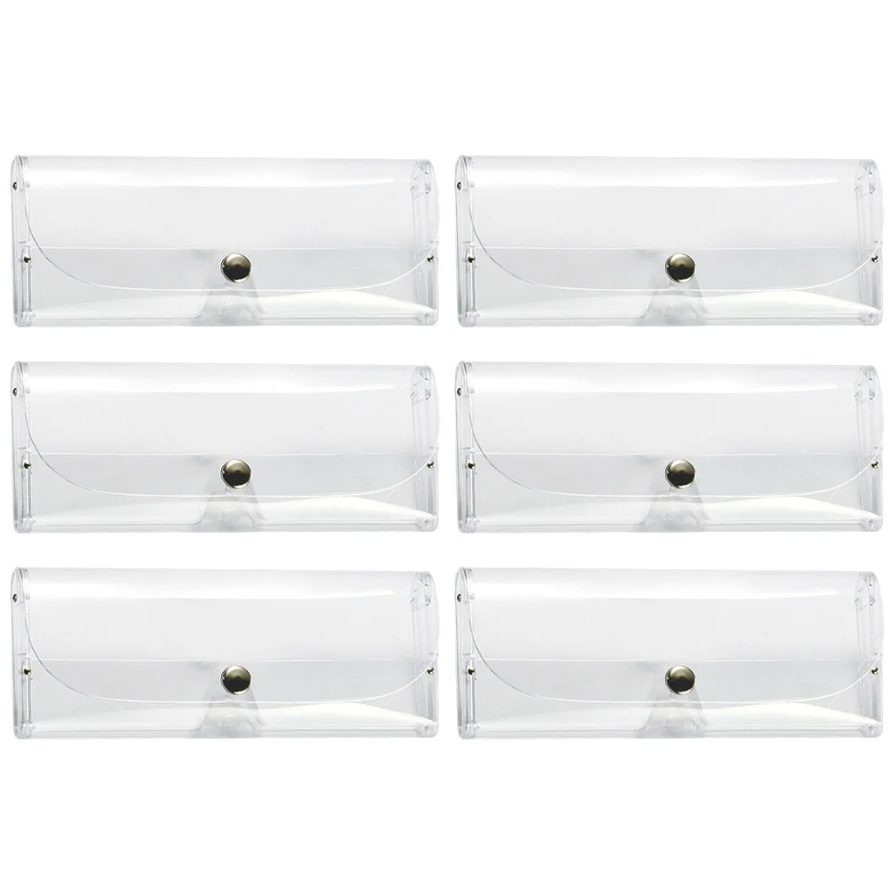 

6pcs Clear Eyeglasses Case Storage Box Anti Scratch Pouch Portable Glasses ganizer Practical Outdoor Glasses for Men