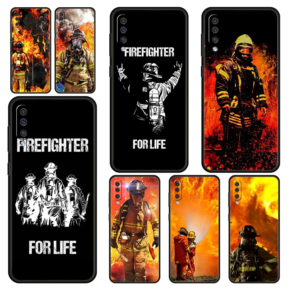 Firefighter Heroes Fireman Phone Case For Samsung Galaxy A52 A50 A70 A10 A30 A40 A20S A20E A02S A12 A22 A72 A32 5G A04s Cover