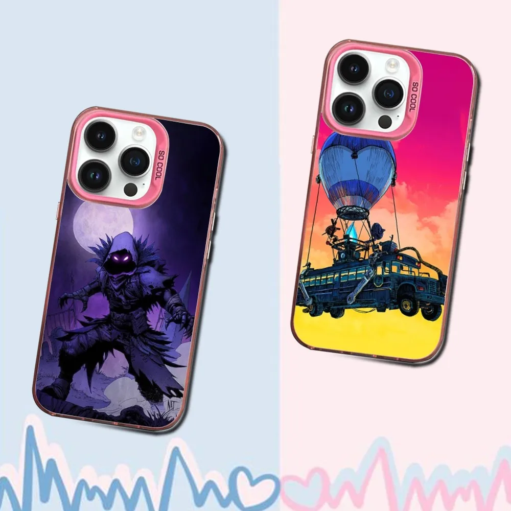 

Cool F-Fortnite Game Phone Case For iPhone 16,15,14,13,12,11,Mini,Pro,SE,MAX Pink Matte Silicone Cover
