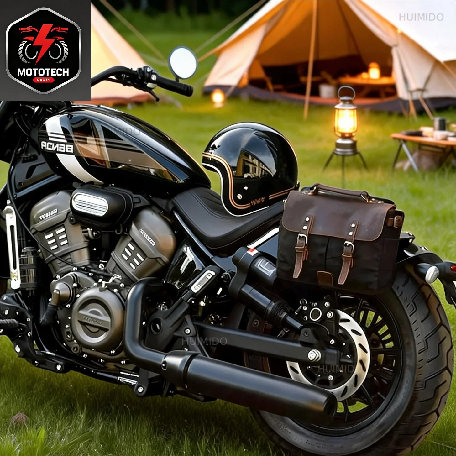 Applicable to Benda Greystone 707 side bag retro tail bag cruise car modified accessories cycling side box hanging bag
