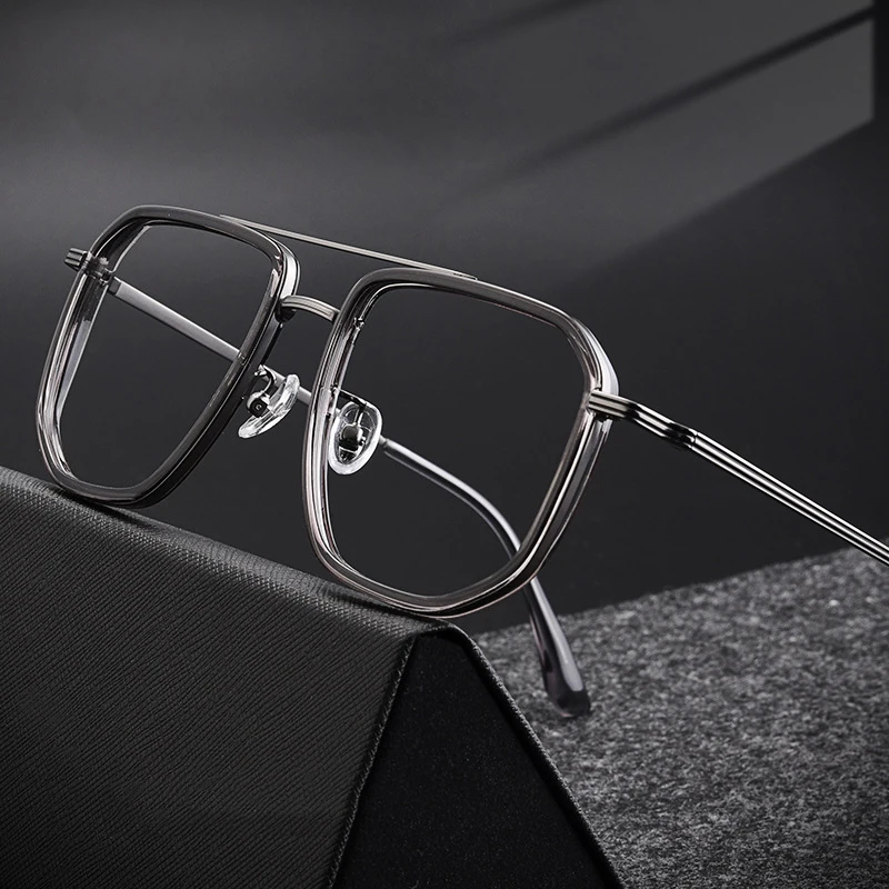 

Polygon Oversized Myopia Glasses Men Vintage Black Optical Eyeglasses Frame Male Prescription Spectacles 75 1.25 2.25 2.75 3.25