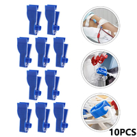 10 Pcs Dialysis Peritoneal Clamps Tubing Tube Clips Flow Control Clip Blue Hose Fistula Arm Incontinence Enema Holder