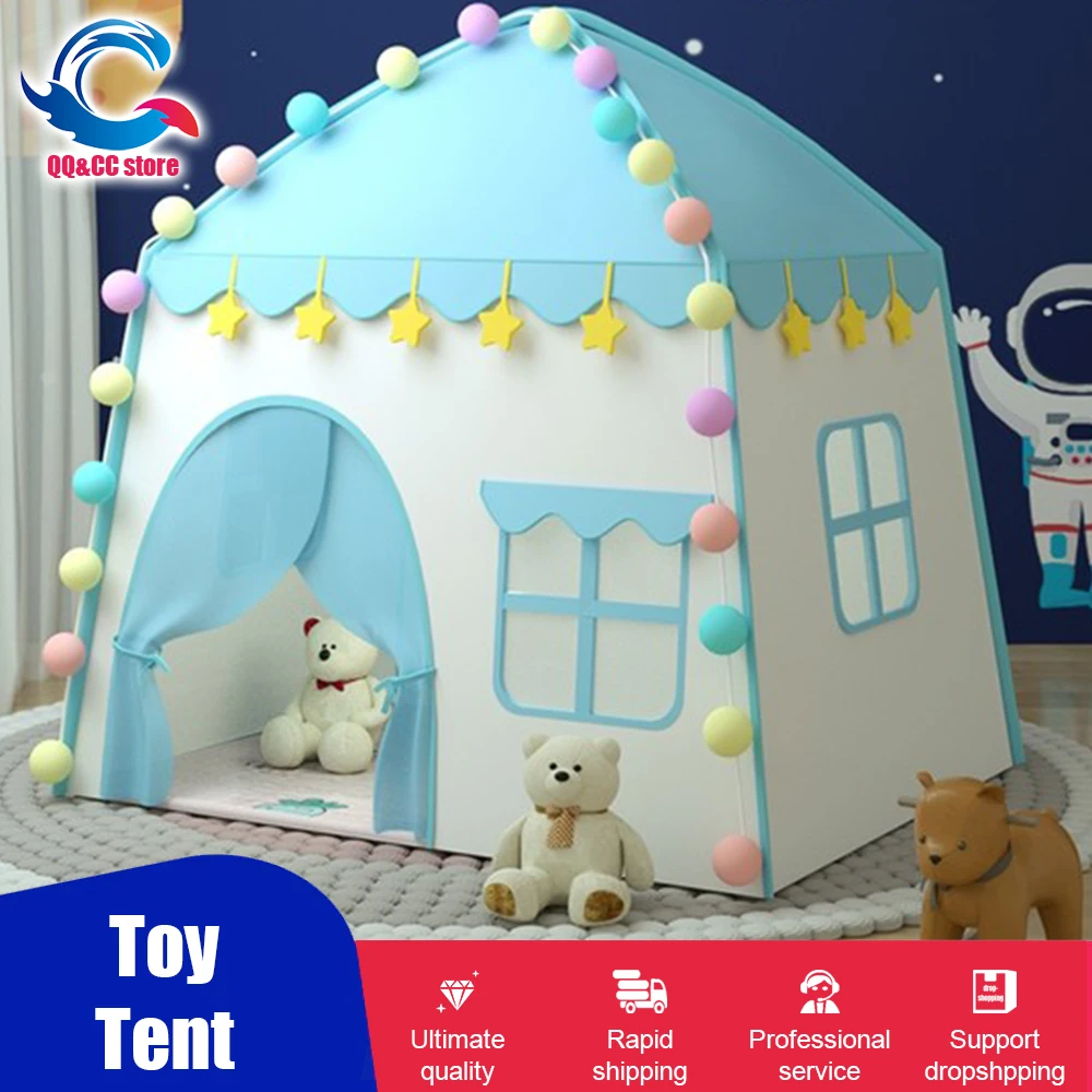 Children Teepee Tent for Kids Tipy Princess Castle Wigwam Boys Girls Foldable Tent Playhouse Outdoor Toys Gifts