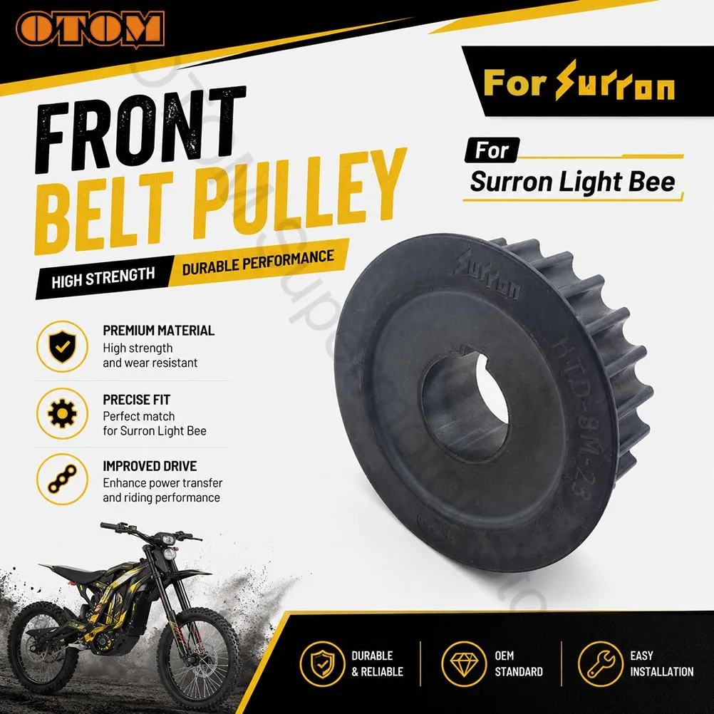For Surron Light Bee Motorcycle Front Belt Pulley Drive Wheel Transmission Gear Sur Ron Original X S Off-Road Electric Dirt Bike