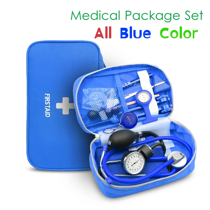 Health Storage Package Set with Medical Manometer Pressure  Tuning Fork Reflex Hammer Penlight Tool C1  fast
