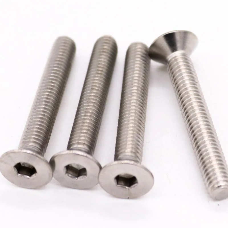 Weiyi 1/10/50 Stück x M2 M2.5 M3 bis M12 DIN7991 SUS316 A4 Edelstahl Innensechskant-Senkkopfschraube – Detail 4