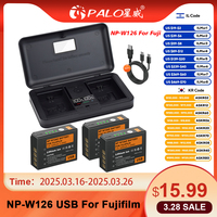 PALO NP-W126S NP-W126 Battery+Charger Case for Fujifilm Fuji X-PRO2 X-PRO2 X-T1 X-T2 X-T10 X-T20 HS30EXR HS33EXR HS35EXR HS50EXR