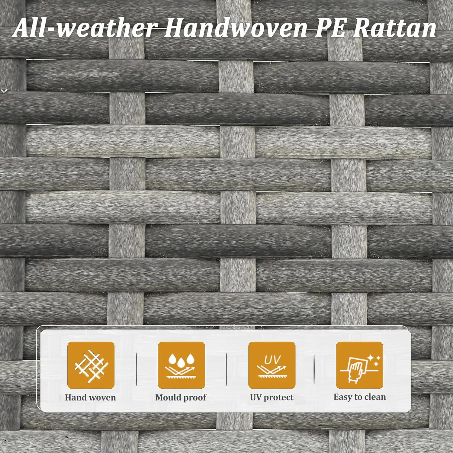 7 Piece Patio Sectional Sofa  Conversation Sofa Set with Glass Table, Removable  Cushions