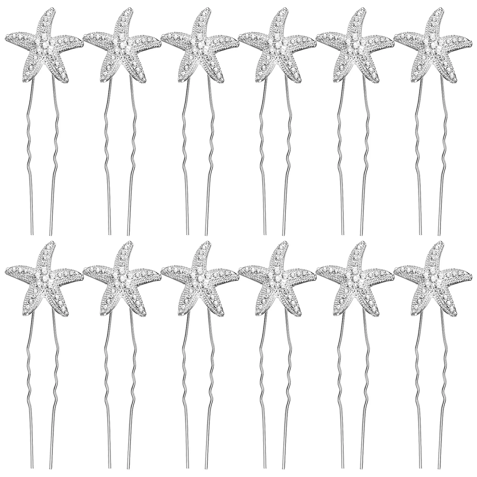 

12 Pcs Girl Miss Hair Toppers Accessories for Girls Metal Ocean Sticks Bridal Hairpins