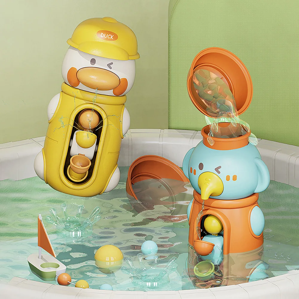 Cartoon Bath Toys Baby Toy for Bathtubs Water Amusement Games Rotating Waterwheel Kids Splashing Bathroom Toys Childern Gift