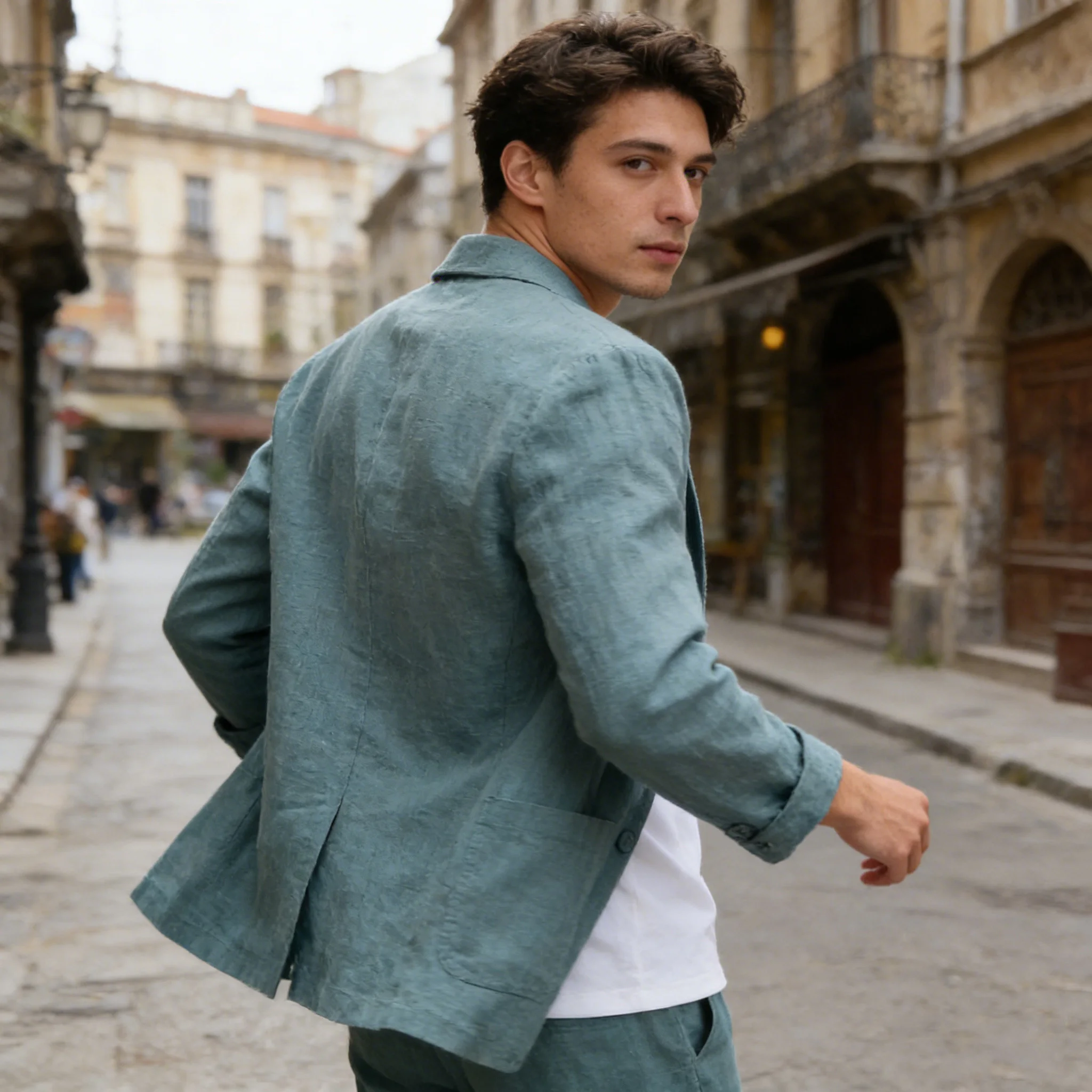 Men's Cotton Linen Blazer Jacket Lightweight Breathable Unlined Thin Casual Suit Coat Spring Summer Loose Fit Blazers for Men