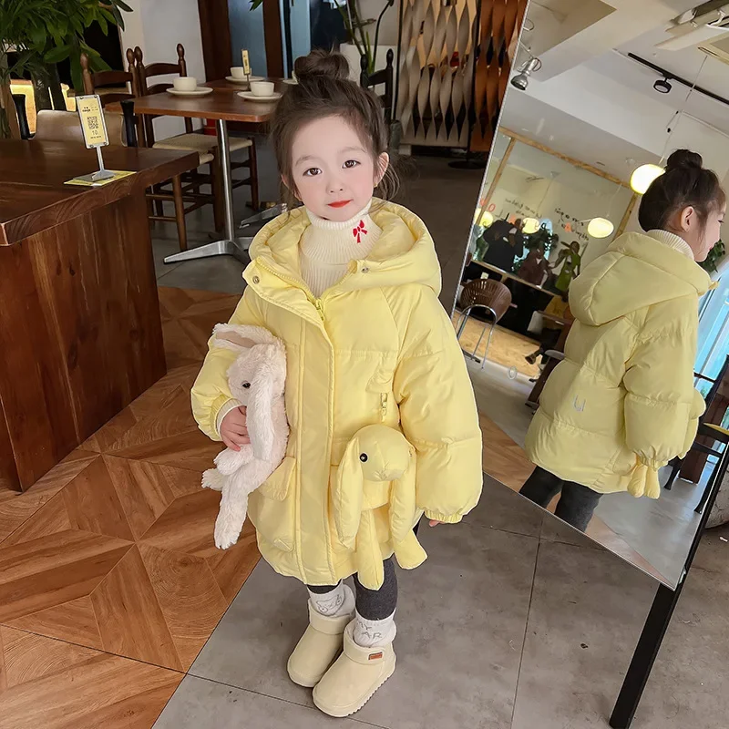 Baby Girl Top Girls Down Jacket 2023 New Winter Baby Winter Warm Clothing Children Long Down Cotton Durable Comfort Coat