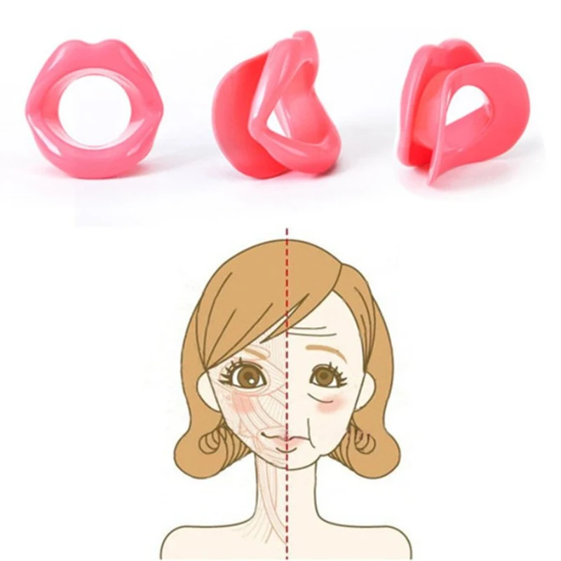 1~10PCS Silicone Rubber Face Slimmer Exercise Mouth Piece Muscle Anti Wrinkle Lip Trainer Mouth Massager Exerciser Mouthpiece