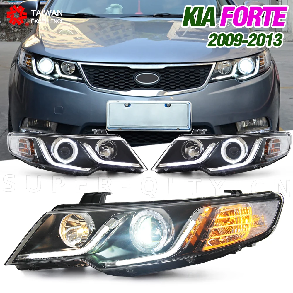 Eagle Eye Headlights for 2009-2013 FORTE Headlights Cerato KIA Head Lamp With LED Daytime Running Lights 2 PCS Car Accessory