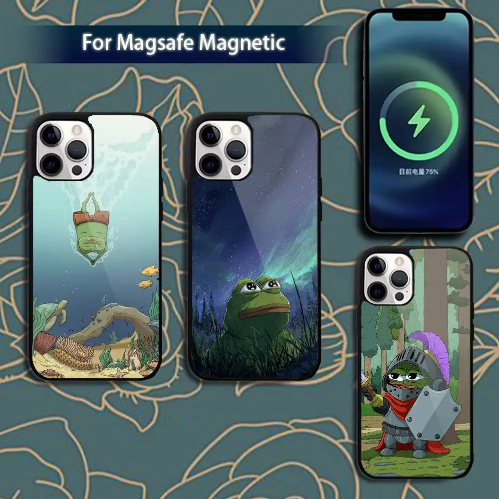 

P-Pepe The Funny F-Frog Phone Case For iPhone 17,16,15,14,13,12,11,Pro,Max,Plus,Mini,Magsafe,Magnetic Wireless Charging Case