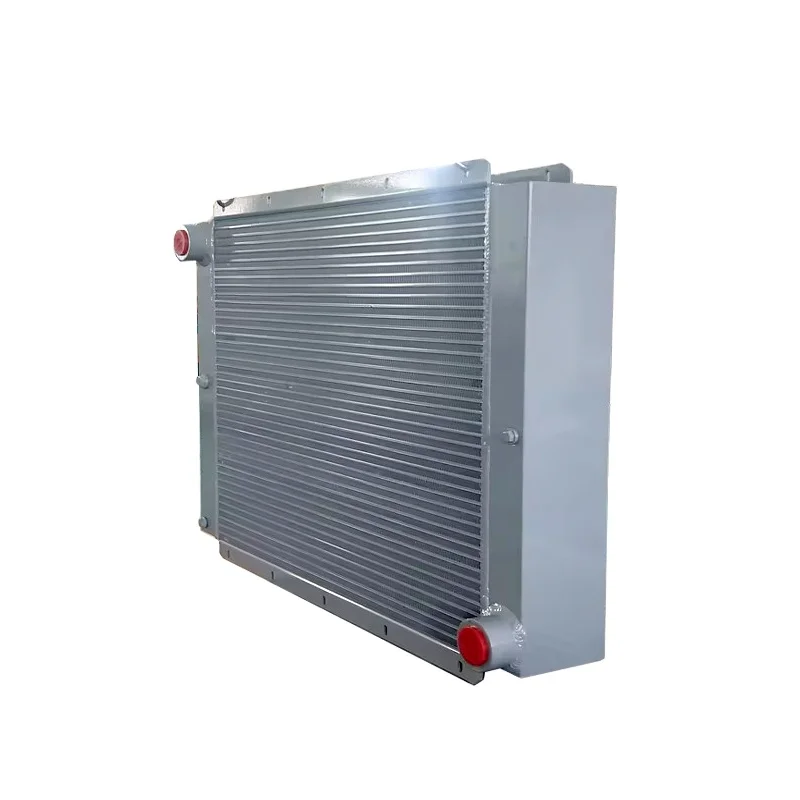 Customized Aluminum Fin Plate Air Cooled Heat Exchanger 26 Bar Pressure for Air Compressor and Construction Machinery Cooling