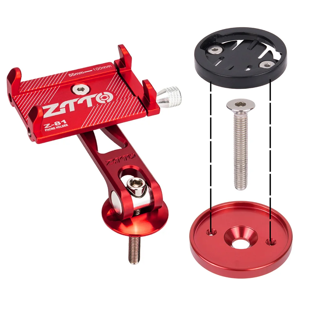 ZTTO MTB Road Bike Computer Phone Holder Multifunction Stem Top Cap Mount Bicycle Stopwatch GPS Ultralight Mount