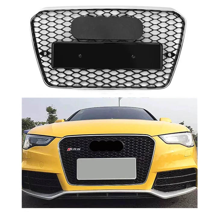 

A5 B8.5 ABS Front Bumper GRILL For S5 2012-2015 upgrade RS5 Honeycomb Grill