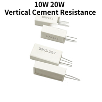 2Pcs/5Pcs 10W 20W 5% Vertical Cement Resistance Power Resistance 0.01R ~ 300K 1R 2R 10R 20R 22R 30R 47R 51R 100R 68Ohm 100K 300K
