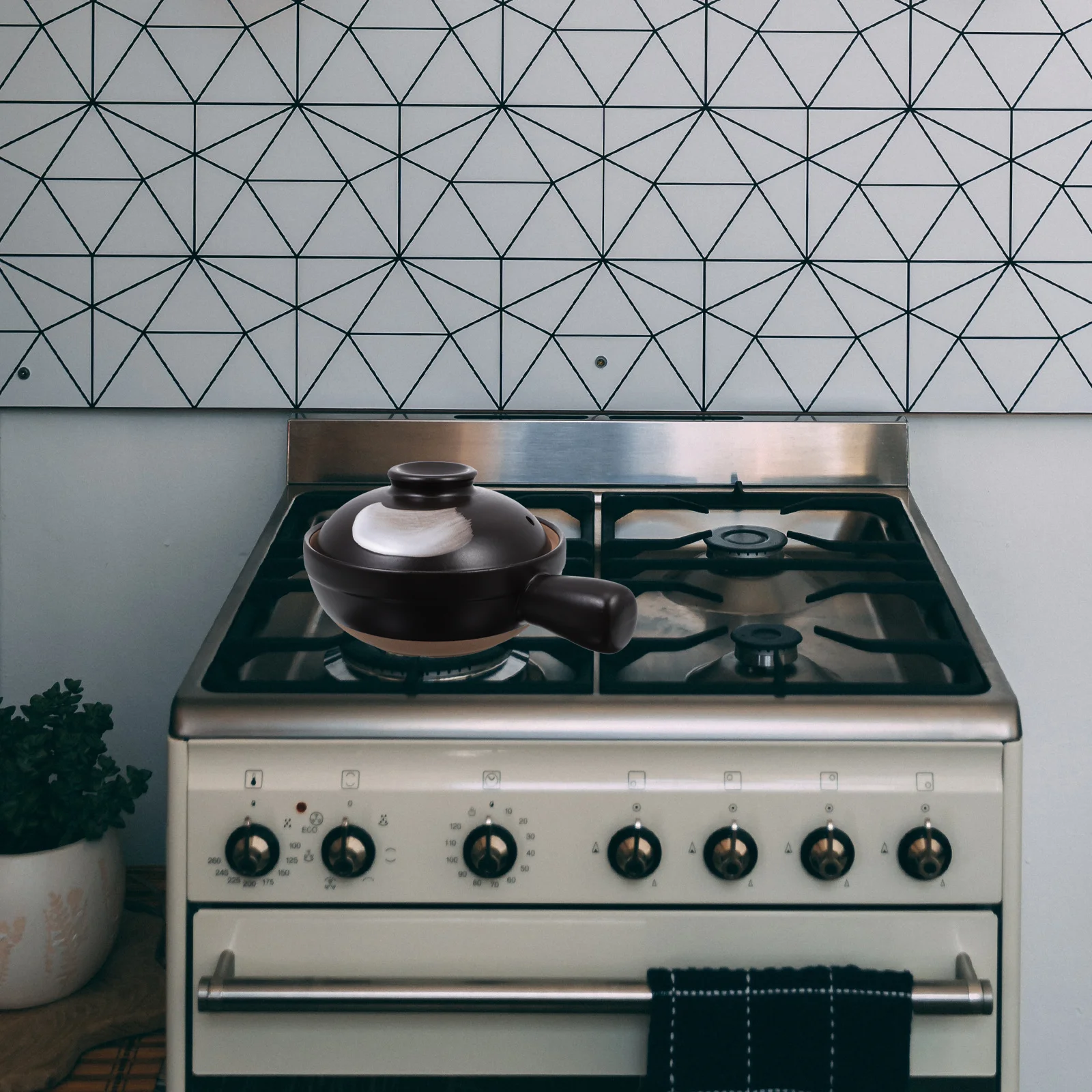 

Small Single Handle Clay Pot Ceramic Non-Stick Heat Resistant Soup Rice Cooking Tool for Home Restaurant Kitchen Use