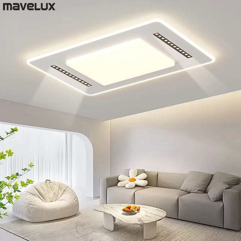 

Modern Minimalist Atmosphere Led Ceiling Light Home Living Room Bedroom Chandelier Indoor Lighting Lamp with Spotlights