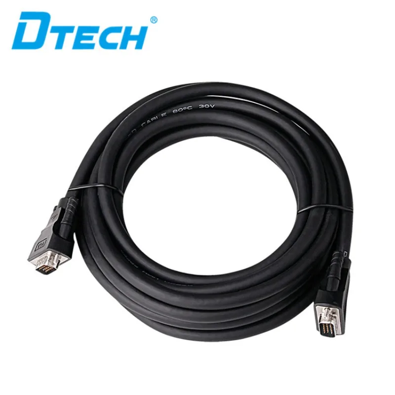 3PCS DTECH DT-V003 Male To Male Monitor Cable VGA To VGA 3+6 3 Meters Cable For HDTV Projector Monitor