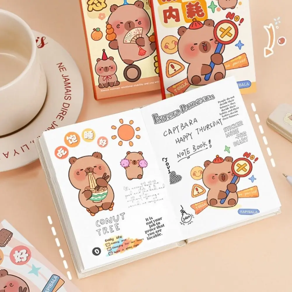 To Do List Kawaii Capybara A7 Notebook Portable Cute Small Pocket Notepad Cartoon Mini Writing Pad Diary