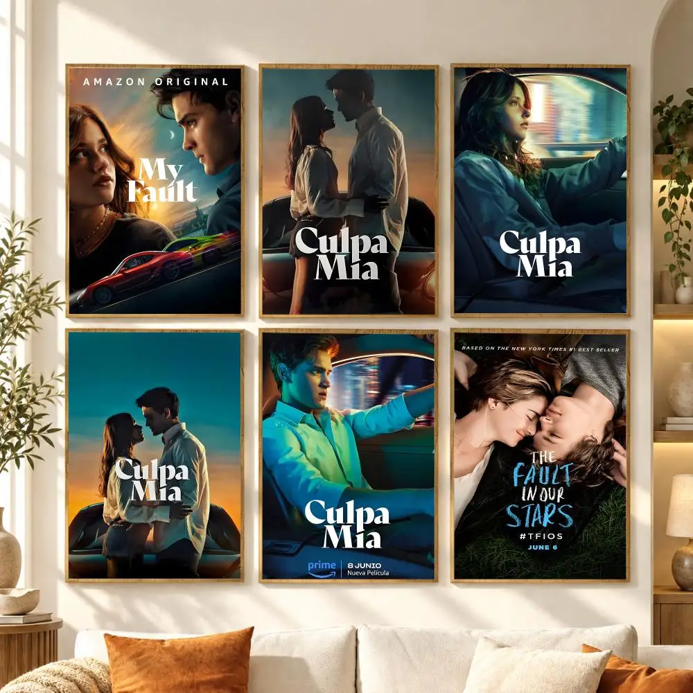 Romantic Drama Movie M-My F-Fault Culpa Poster Premium Modern Waterproof Wall Art Pictures for Bedroom Living Room Bar Decor
