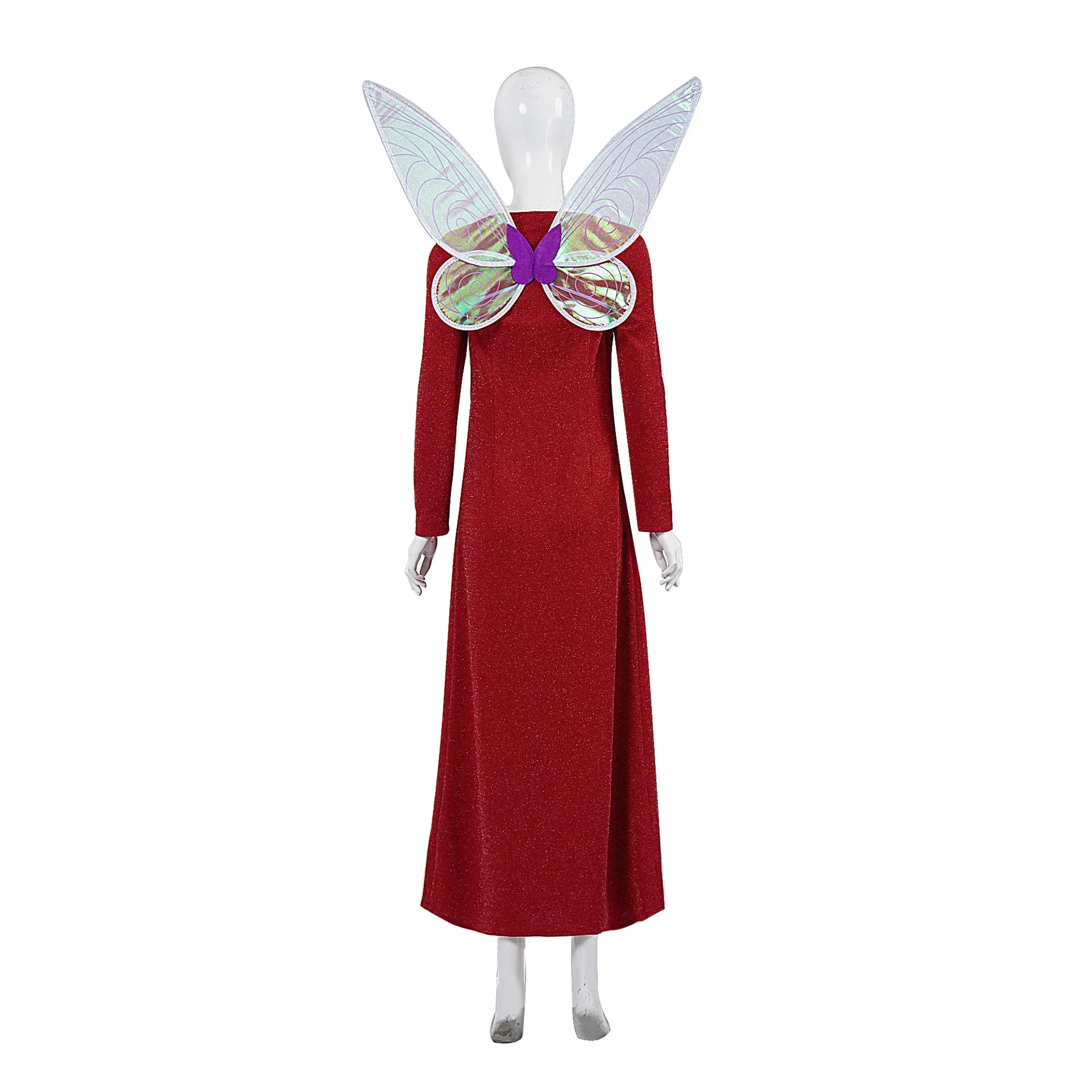 فستان Shrek the Monster Fairy Godmother التنكري فستان طويل للهالوين مجموعة عرض مسرحي بأجنحة الجنية