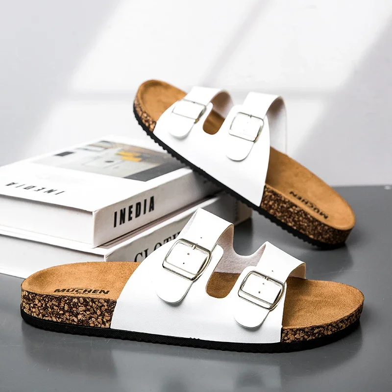 New Slippers Men's and Women's Classic Cork Flip-Flops Cross-Border Foreign Trade Couple Out Slippers