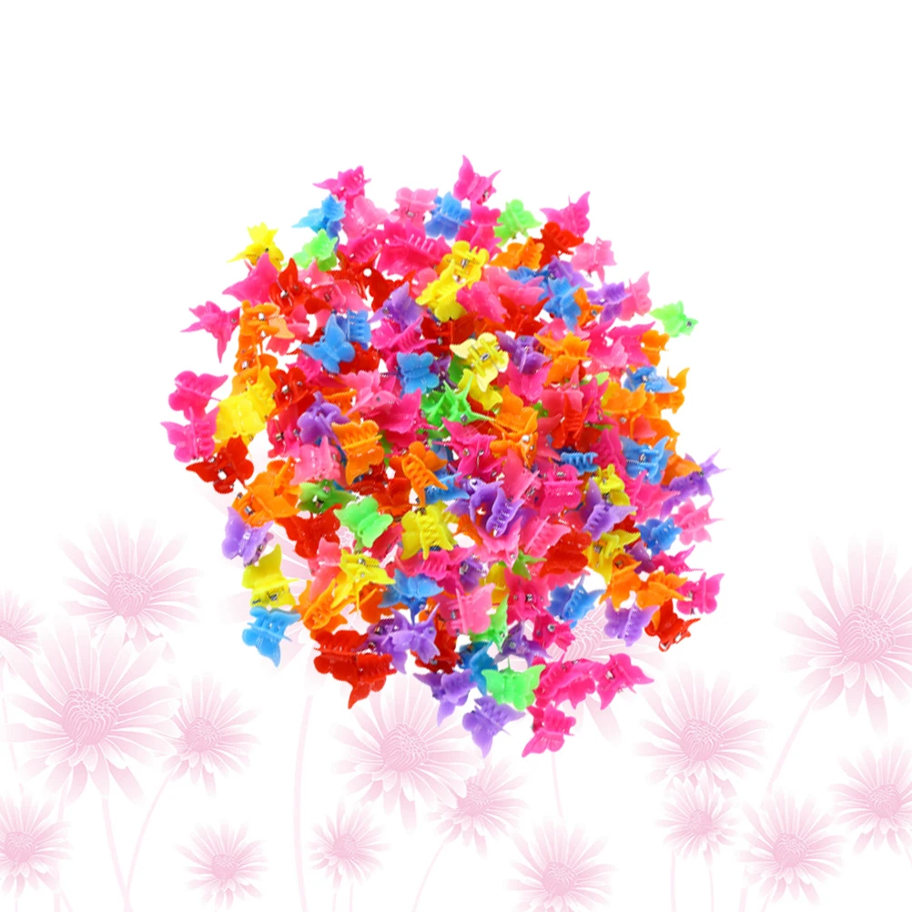 

150pcs Colorful Butterfly Hair Clips Mini Barrettes For Girls Women Party Wedding Hair Accessories Trendy Colorful Pins