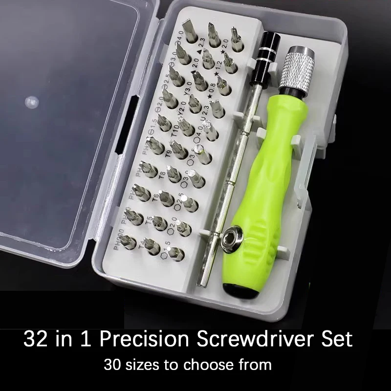 

32 in 1,Multifunctional Household Screwdriver Set, Portable Phillips, Magnetic Precision Repair Tool