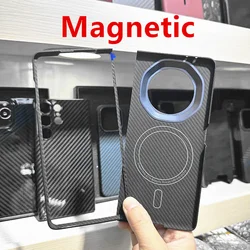 For Huawei Honor Magic V3 5G  case, carbon protective shell, suitble  Aramid fiber， Magnetic phone case