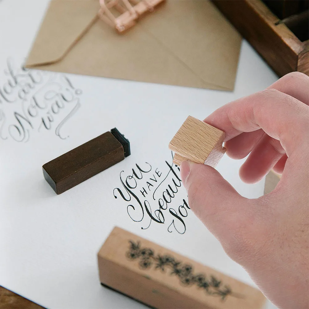 

20Pcs Wood Stamp Blanks Small Groove Carving Blocks Excellent for DIY Craft Stamp Making Scrapbooking Decorative Tools