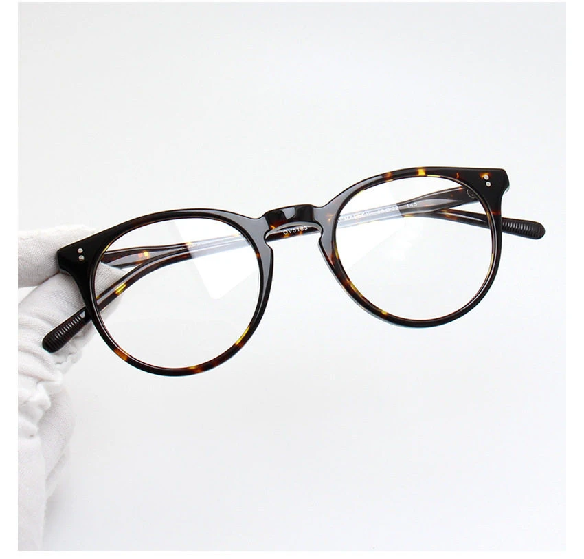 America Brand Design Ovale Brillengestelle für Herren, Vintage-Acetat, ultraleichte Korrektionsbrillen OV5183, optische Brillen für Damen – Detail 13
