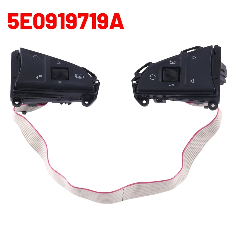 

Multi-Function Steering Wheel Buttons Cruise Control Switch 5E0919719A For Skoda Fabia 2015 Octavia 2013-2023