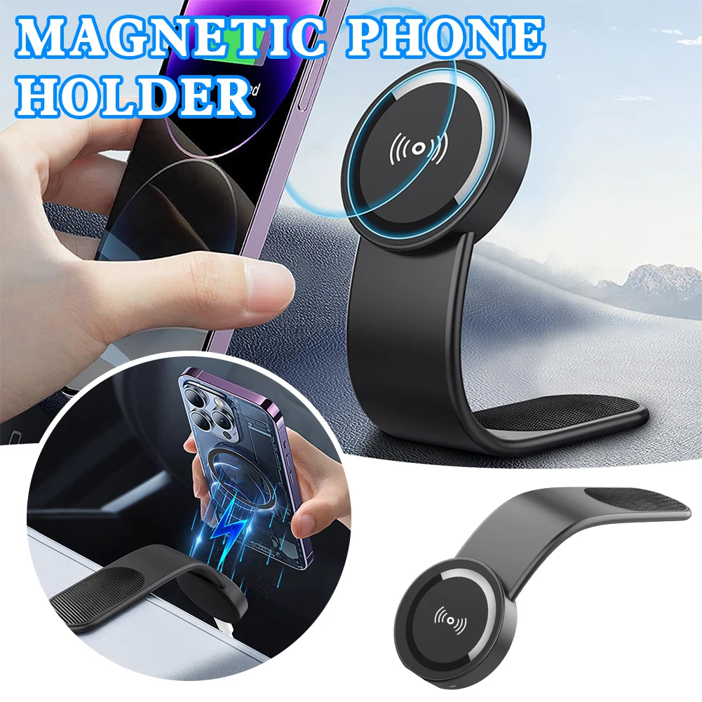 Self-Adhesive Hook-And-Loop Car Magnetic Phone Rack Stable Car Navigation Holder For SUV Truck