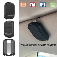 Abridor de puerta de garaje multifrecuencia de 280-868MHz, abridor de puerta con Control remoto, transmisor de mano de 433MHz con Clip para parasol de coche