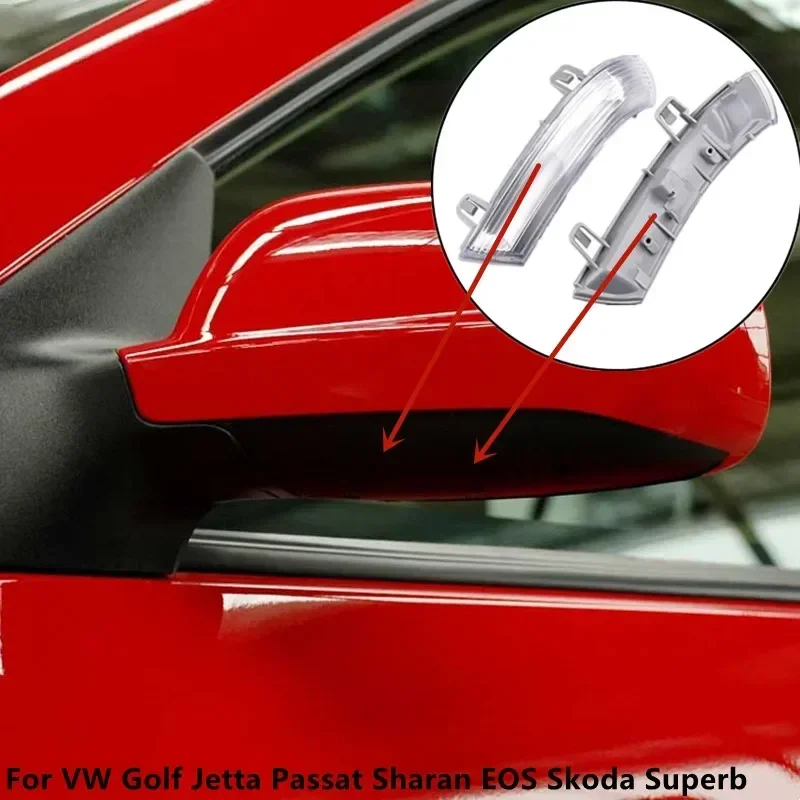 driver＆passager side Smoke Dynamic Mirror LED Turn Signal Lights for Golf MK5 mk6 EOS Jetta MK5 Passat B5.5 B6 Superb 1K0949101