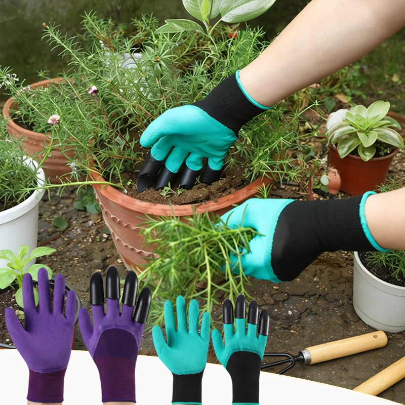 

Gardening Gloves with Claws Tools Waterproof Anti-Puncture Anti-Slip for Digging Planting Weeding Durable Dirt Work Gloves