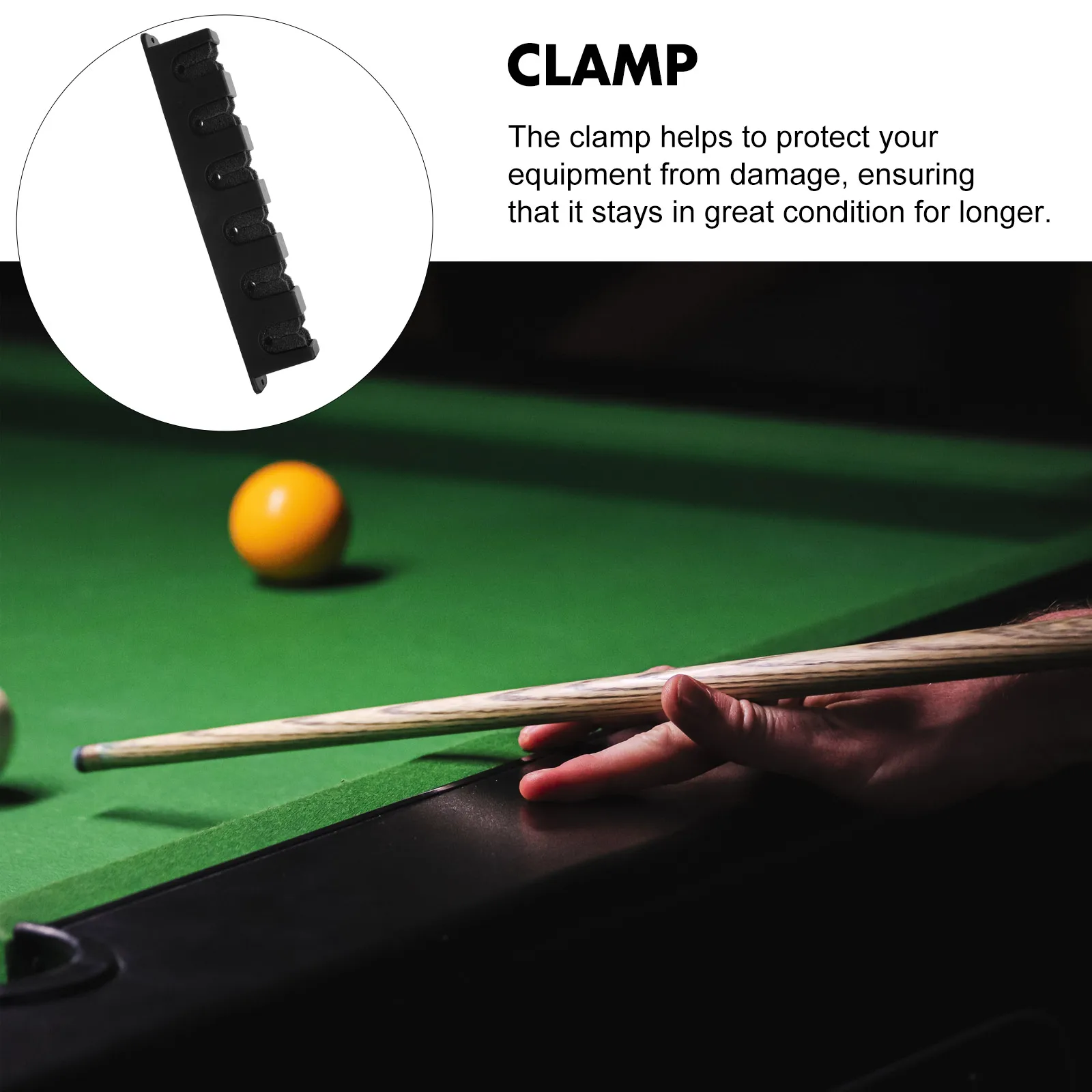 

2Pcs Billiard Rack Pool Cue Holder Wall Mount 6 Hole Black Multi Functional Decorative Stand For Cue Storage Display