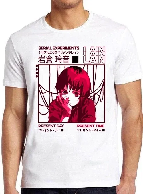 

Summer Serial Experiments Lain Japanese Meme Anime Gift Top Funny Tee T Shirt M1090 Restoration Limited Edition