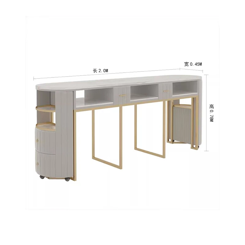 Nordic Minimalist Manicure Nail Table With Storage Design Luxury Unique Nail Table Trendy Modern Mesa Manicura Salon Furniture