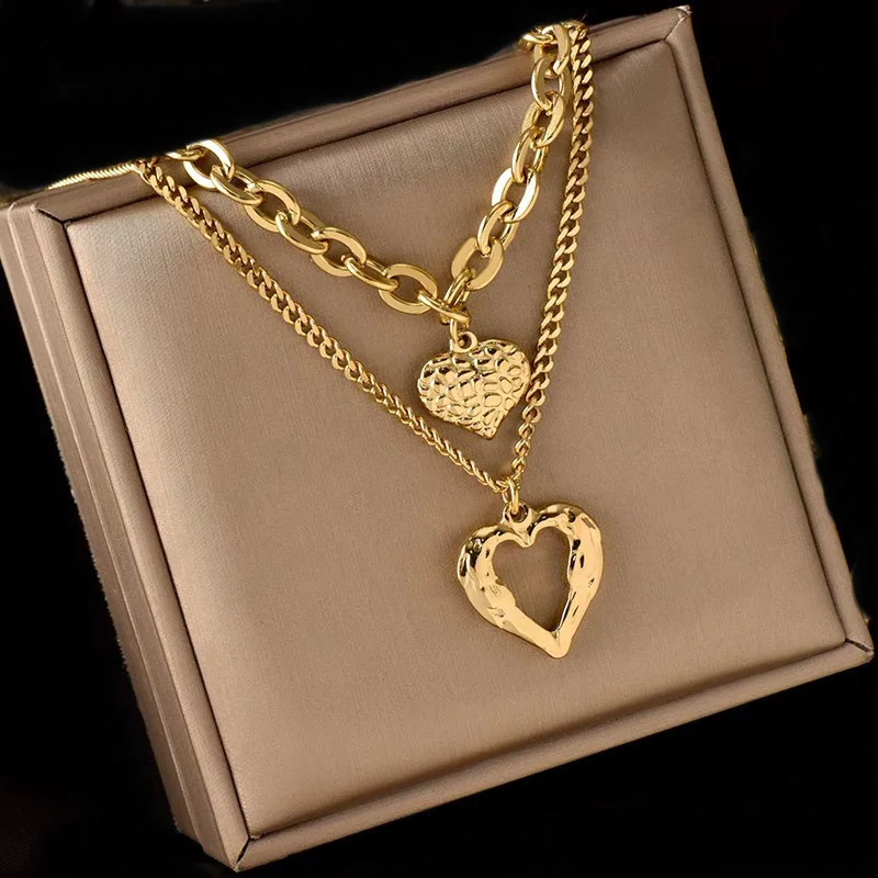 Accessories for Women Love Heart Buckle Necklace for Women Temperament Clavicle Chain Wedding Party Jewelry Gifts Collar