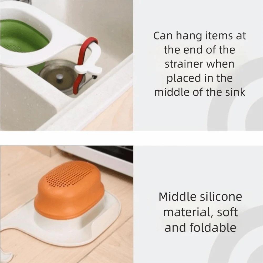 

Многоцелевая кухонная раковина, корзина с фильтром, складная раковина с защитой от протечек, сливная корзина для кита, универсальное кухонное ситечко для использования на кухне