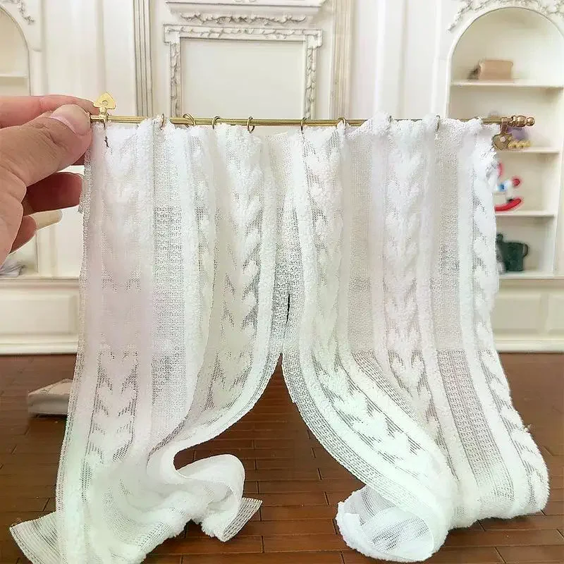 

1Pc Dollhouse Mini Removable Metal Curtain Rod Model Kids Handmade Diy Doll House Decor Accessories