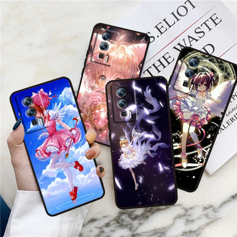 Card-Captor-Sakura Comic Art For Xiaomi Redmi 9A 9C 9AT 10C 9 9T 10 12C 13C A3 12 K60 A1 K50 K40 5G Black Soft Phone Case