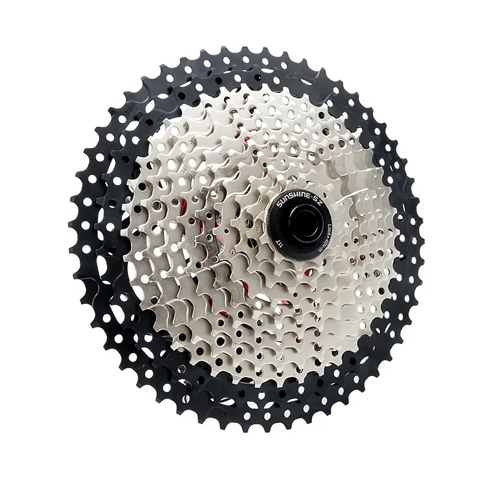 SUNSHINE Silver Bicycle Freewheel MTB Bike Cassette K7 8/9/10/11/12 Speed HG Structure Specification for Shimano SRAM MTB HG