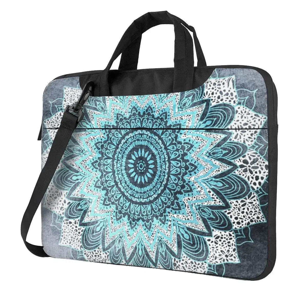 

BOHOCHIC MANDALA IN BLUE Crossbody Laptop Bag Case Computer Bag 13 14 15.6 Inch Notebook Pouch for Macbook Pro Lenovo