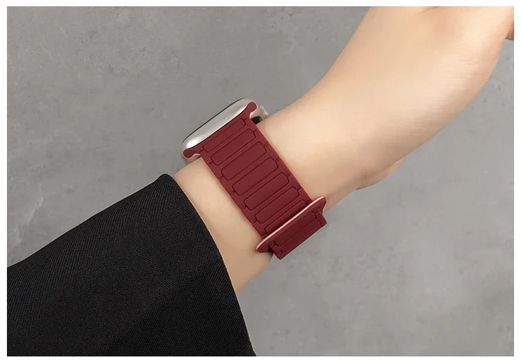 Silikonarmband für Apple Watch 46mm 42mm 49 45mm 41mm 44 40mm Magnetisches Band für IWatch Ultra 4/3/2 Series 12 11 10 9 8 7 6 SE 5 – Detail 12